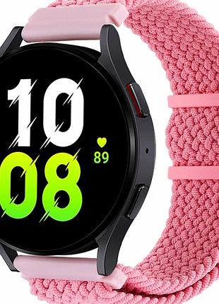 Ремешок универсальный 20 мм нейлоновый магнитный розовый для samsung amazfit huawei