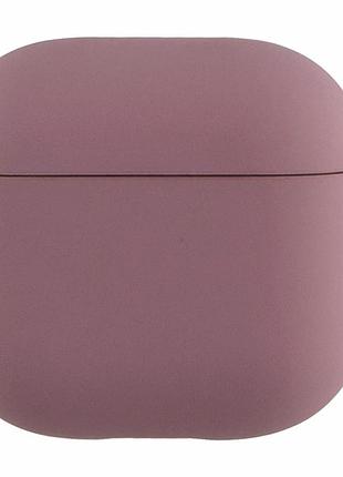 Футляр силиконовый с микрофиброй для airpods 3 черный виноград с карабином