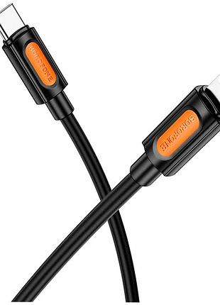 Кабель usb type-c to lightning 27 w 1 м силіконовий чорний borofone bx114