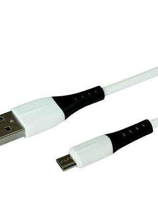 Кабель usb hoco x82 micro 1м 2.4а белый для зарядки и передачи данных из силикона и пластика