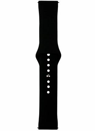 Ремінець універсальний 22 мм силікон чорний для samsung amazfit huawei