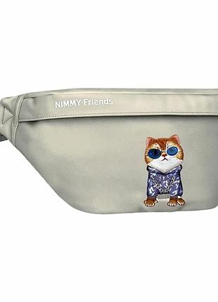 Сумка oblique satchel для хранения мелочей 41х10х17 5см из силиконовой кожи цвет little hipster man