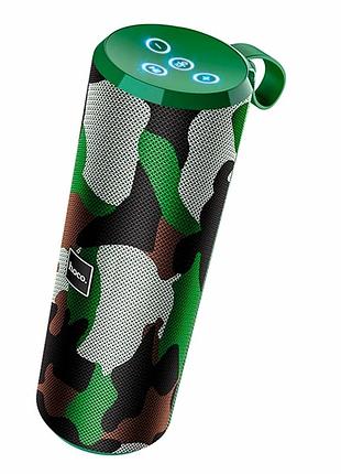 Портативная колонка hoco bs33 10вт 1200mah bluetooth usb fm камуфляж зеленый