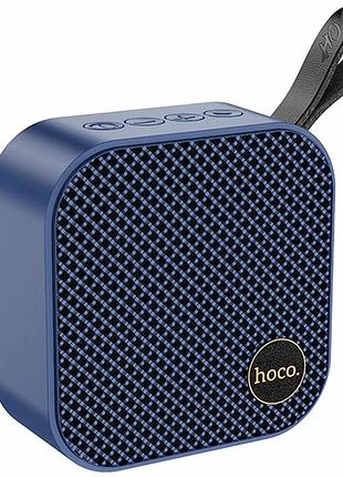 Портативная колонка hoco hc22 5вт bluetooth 5.2 usb aux fm с аккумулятором 1200mah синий пластиковый
