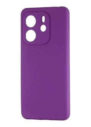 Чохол силіконовий silicone case для xiaomi redmi note 14 4g захист камери фіолетовий