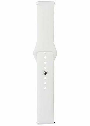 Ремінець універсальний силіконовий 20 мм для годинника samsung amazfit huawei білий