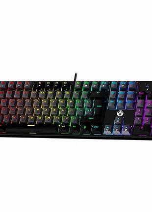 Игровая клавиатура механическая fantech atom104 mk886v2 red switch rgb серый черный 104 кнопки usb
