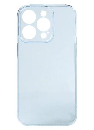 Чехол силиконовый baseus simple series для iphone 14 pro прозрачный с защитой камеры