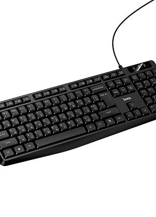 Клавиатура hoco gm60 проводная usb черная 1.45 м abs-пластик для работы и учебы
