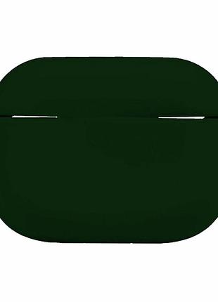 Футляр силиконовый с карабином для airpods pro 71.dark green высокая эластичность защита от повреждений