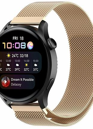 Ремешок 22 мм milanese loop для samsung amazfit huawei цвет rose gold металл