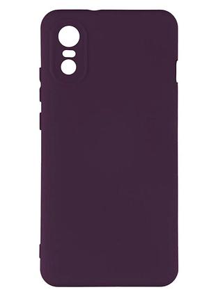 Чехол силиконовый full camera для zte blade a31 с микрофиброй защита камеры пурпурный