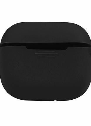 Футляр силиконовый с карабином для airpods 3 черный износостойкий защитный чехол