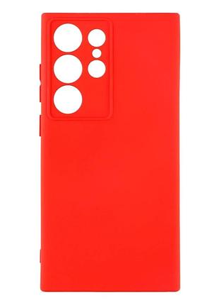Чехол силиконовый full camera для samsung galaxy s24 ultra 5g tpu с микрофиброй внутри красный