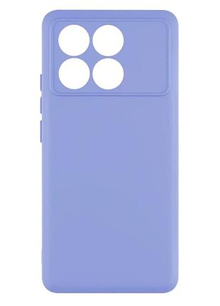 Чехол силиконовый full camera для xiaomi 14 с микрофиброй внутри защита камеры цвет 05.lilac