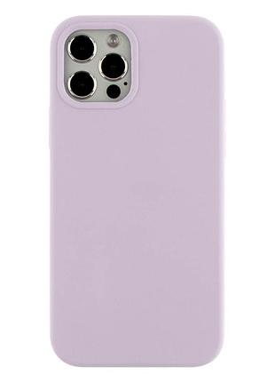 Чехол силиконовый full size для iphone 12 12 pro с защитой камеры 39.elegant purple