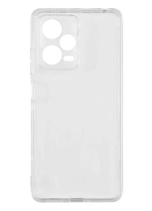 Прозрачный чехол tpu для xiaomi redmi note 12 pro 5g с защитой камеры и усиленными углами transparent