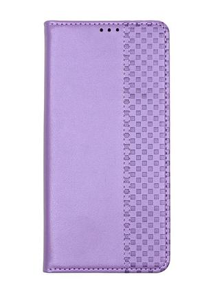 Чехол-книжка tpu pu для samsung galaxy s23 fe 5g light purple с защитой экрана и стильным дизайном