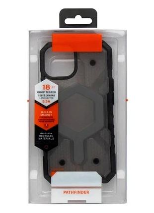 Чехол противоударный armorhex magnetic case для iphone 14 pro max с magsafe matte black 5