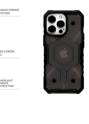 Чехол противоударный armorhex magnetic case для iphone 14 pro max с magsafe matte black 8