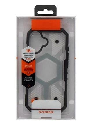 Чехол tpu+pc armorhex magnetic case для iphone 14 pro max прозрачный с magsafe серый 5