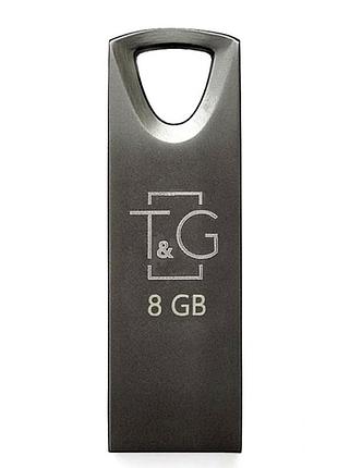 Usb флешка t&g 8gb металлическая для хранения данных и переноса информации в компактном формате