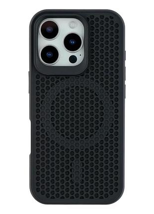 Чохол tpu+pc aerocool з magsafe для iphone 16 pro max захист камери чорний