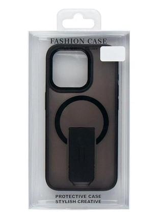 Чохол tpu+pc flexguard magnetic ring stand для iphone 14 протиударний з magsafe чорний 5