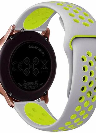 Ремешок универсальный 22 мм силикон серый светло-зеленый для samsung amazfit huawei