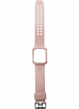 Ремешок для apple watch silicone 40 41 мм розовый защищает часы от повреждений