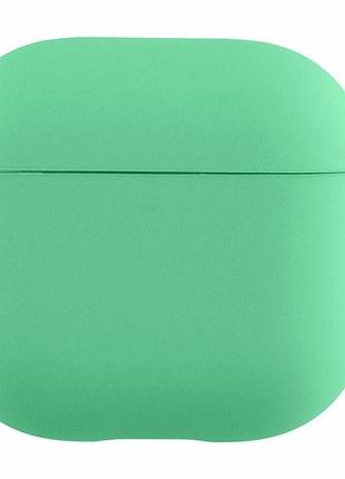 Футляр silicone case для airpods 3 силиконовый цвет 47.spearmint с микрофиброй и карабином