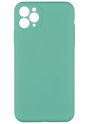 Чехол силиконовый full camera для iphone 11 pro max с микрофиброй защита камеры бирюзовый