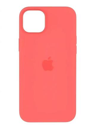 Чехол силиконовый silicone case full size для iphone 11 pro max с микрофиброй внутри розовый pomelo