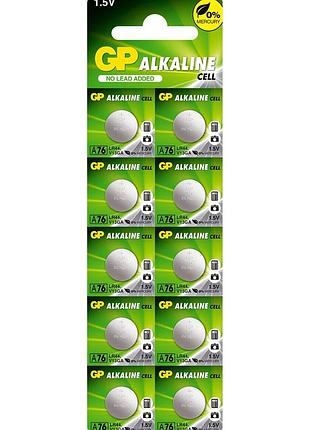 Батарейки gp alkaline a76f-u10 1.5v 10 шт. лужні ag13 lr44 для приладів