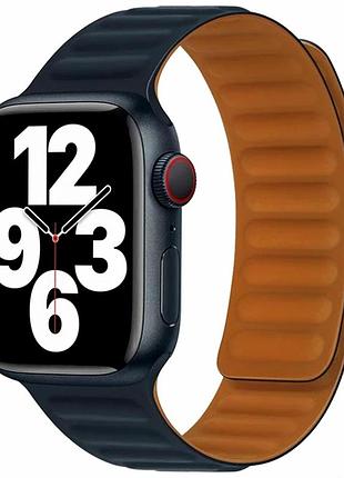 Ремешок для apple watch magnetic silicone 42 44 45 49 мм цвет midnight силикон магнитная застёжка