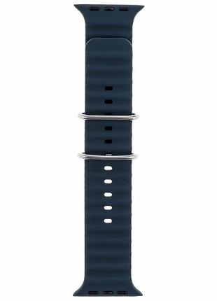 Ремешок ocean band для apple watch 42 44 45 49 мм цвет midnight силикон водоотталкивающий