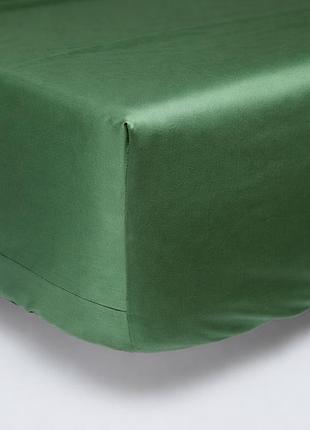 Простынь на резинке moon&star green velvet сатин premium 70х190х10 см (ms-850004320)