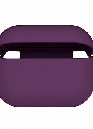 Футляр силиконовый с микрофиброй для airpods pro 43.grape с карабином