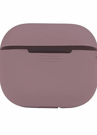 Футляр силиконовый с карабином для airpods 3 цвет черная смородина