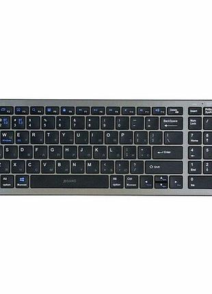 Беспроводная клавиатура 99 клавиш bluetooth 2.4g usb зарядка abs пластик серый jeqang jb-387