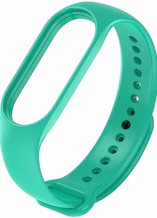 Ремешок силиконовый spearmint для xiaomi mi band 5 6 7 с застежкой pin-and-tuck