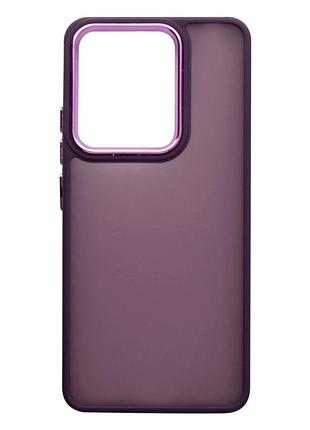 Чехол tpu+pc space ii для xiaomi redmi 14c redmi a4 poco c75 противоударный матовый темно-фиолетовый
