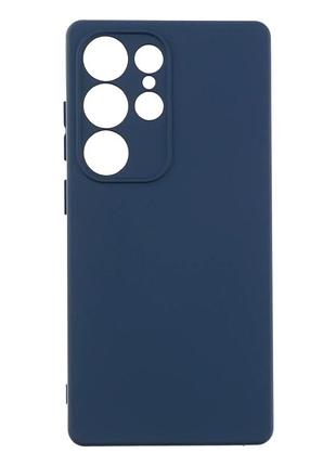Чехол силиконовый full camera для samsung galaxy s25 ultra 5g tpu с микрофиброй внутри темно-синий