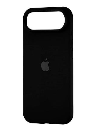 Чехол силиконовый full cover для iphone 17 air защита камеры мягкий черный