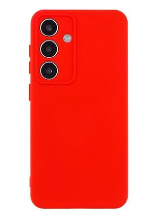 Чехол силиконовый full camera для samsung galaxy s24 5g s25 5g tpu с микрофиброй внутри красный
