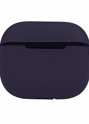 Футляр силиконовый с карабином для airpods 3 08.dark blue защита от повреждений легкий и компактный