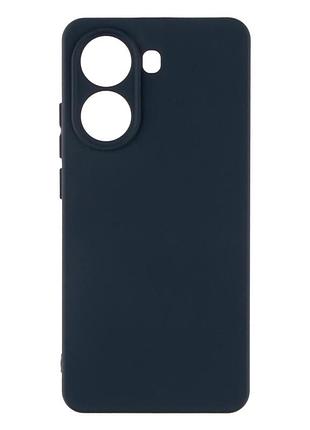 Чохол силіконовий full camera для xiaomi poco x7 pro 5g із захистом камери мікрофібра темно-синій