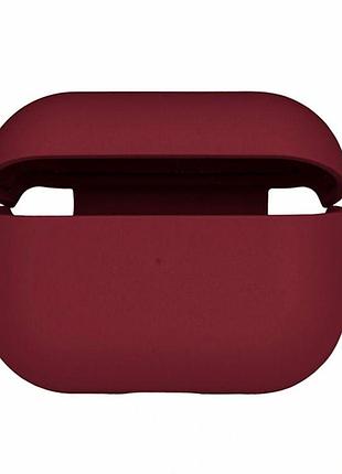 Футляр силиконовый с микрофиброй для airpods pro 37.rose red с карабином защитный легкий 60х80х25 мм