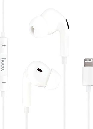 Наушники hoco m111 pro primero проводные lightning белые 20-20000 гц 16 ом 95 дб для телефона и плеера