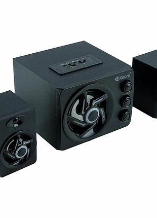 Компьютерные колонки kisonli tm-8000a мощность 6вт bluetooth aux fm черный пластиковый корпус